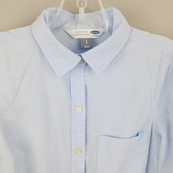 Old Navy The Classic Shirt -  Light Blue Button-Up Sz Small - Picture 4 of 9